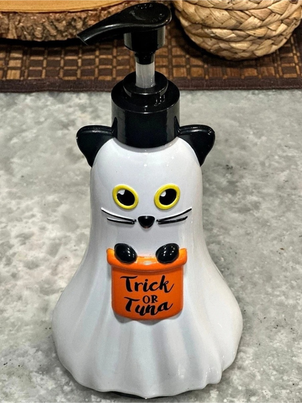 Halloween Cat Trick or Treat Soap Dispenser
